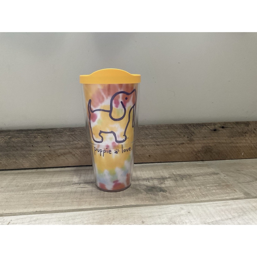 Tervis Tumbler 24oz OBX Puppy Love Tie Dye with Yellow Pink‎